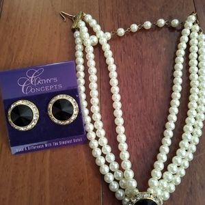 Necklace and matching earrings